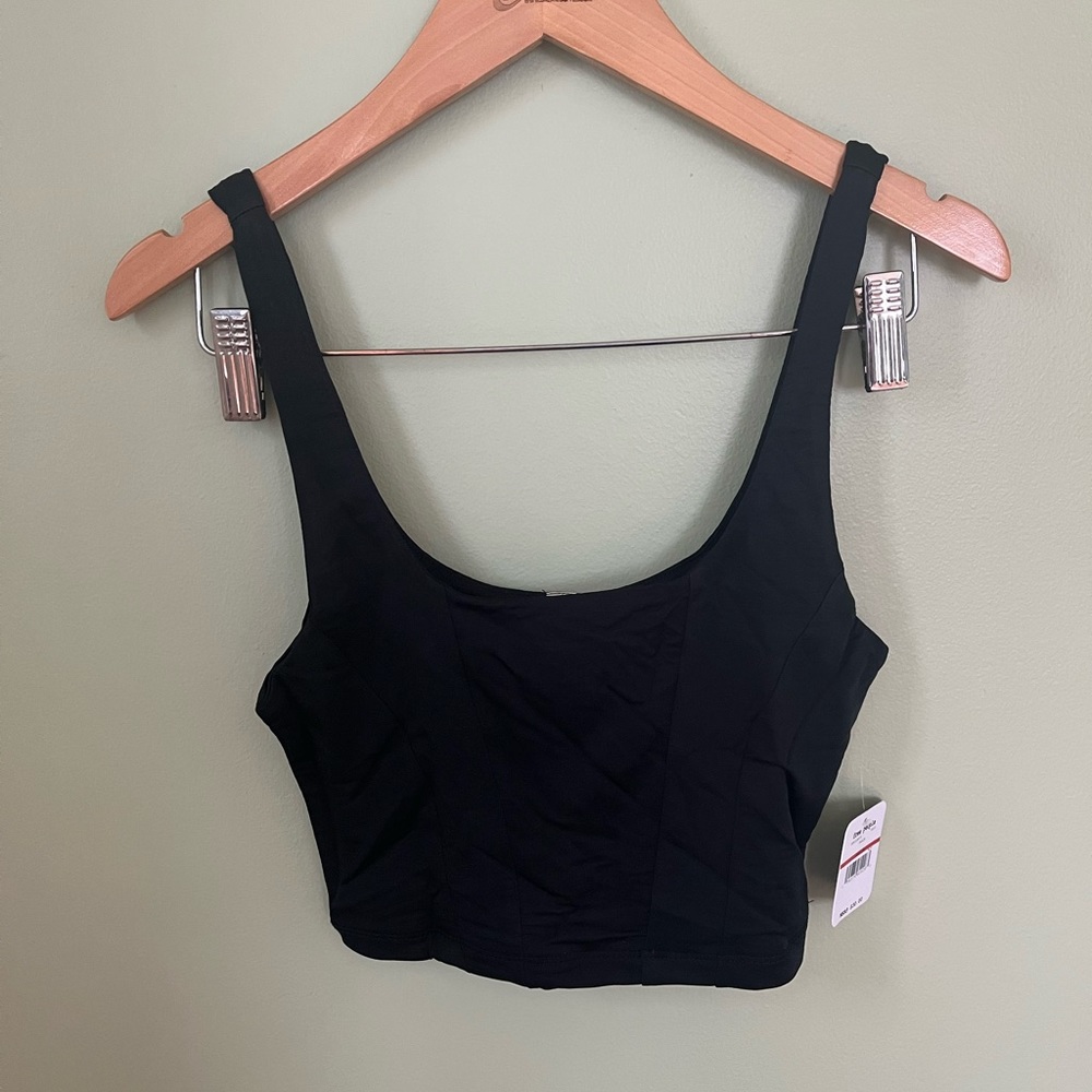 Free People Black Crop Top Womens XS